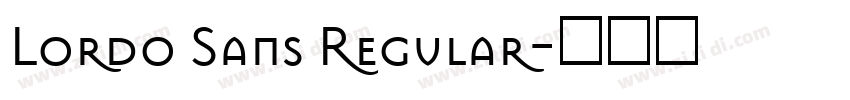 Lordo Sans Regular字体转换